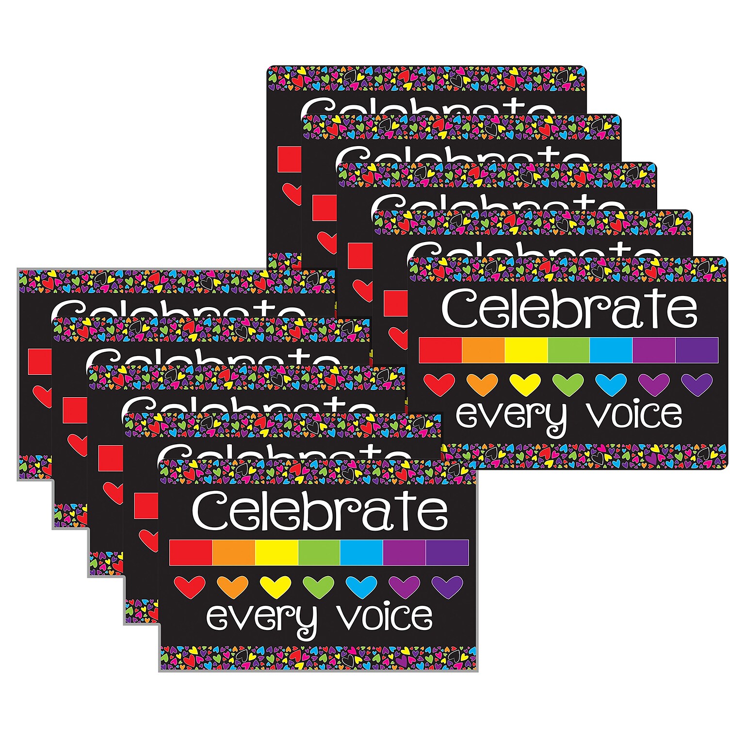 Ashley Smart Poly Computer Mouse Pad, 8 x 10, Celebrate Every Voice, 10/Pack (ASH97103)
