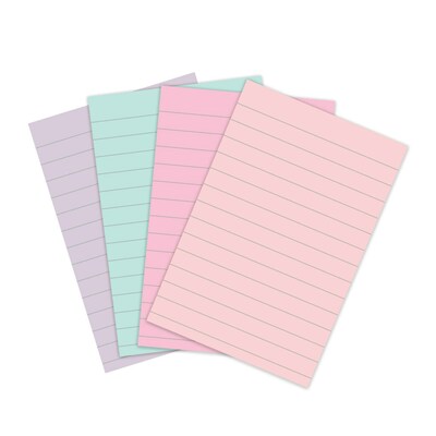 Post-it Recycled Super Sticky Notes, 4" x 6", Wanderlust Pastels Collection, 45 Sheet/Pad, 4 Pads/Pack (4621R-4SSNRP)