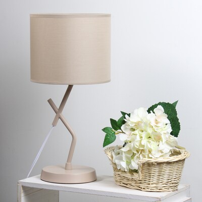 Simple Designs Abstract 17.13" LED Table Lamp, Light Beige (LT1172-LBG)