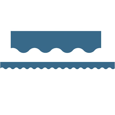 Teacher Created Resources Slate Blue Scalloped Border Trim, 2.19 x 35 ft., Slate Blue, 6 Packs/Bundle (TCR9091-6)