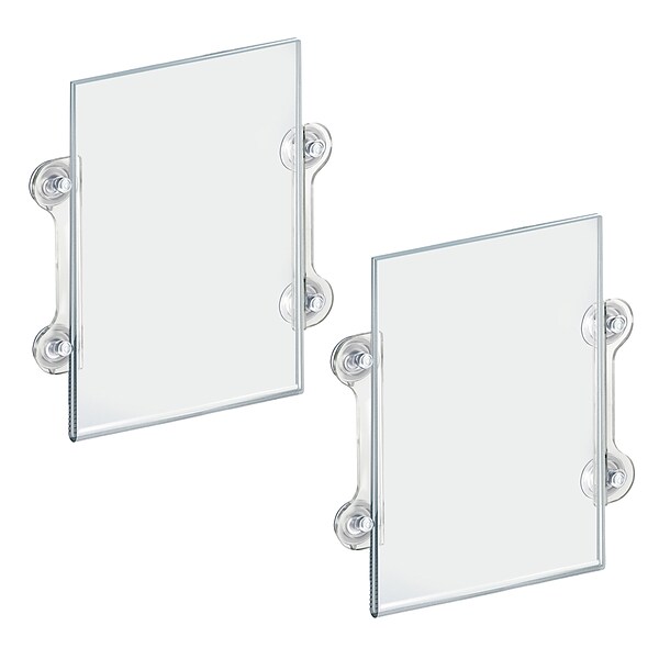 3-Pack Wall Sign Holders 11x8.5 - Clear Acrylic Frames With Hanging Hardware For Restaurants & Offices