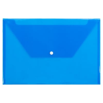 JAM Paper Premium Plastic Document File, Legal, Blue, 3/Pack (219S0BUX3)