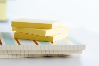 Post-it Notes, 3" x 3", Canary Collection, 90 Sheet/Pad, 18 Pads/Pack (654-18CP)