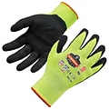 Ergodyne ProFlex 7021 Hi-Vis Nitrile Coated Cut-Resistant Gloves, ANSI A2, Wet Grip, Lime, Large, 1