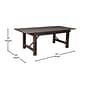 Flash Furniture HERCULES 84" Folding Farm Table, Mahogany (XAF84X40MG)