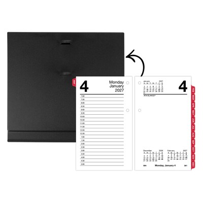 2027 AT-A-GLANCE 6" x 3.5" Daily Calendar Refill Pages, White/Black (E717T-50-27)