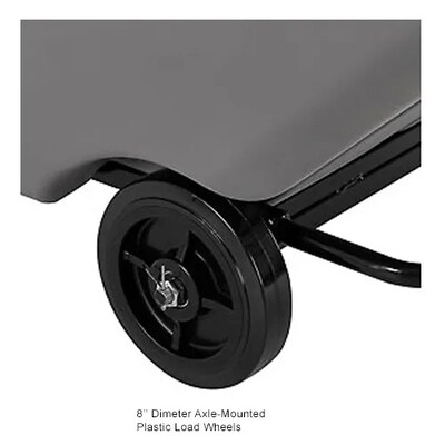 Global Industrial Standard Duty Plastic Tilt Truck, 1 Cu. Yd. Capacity, 1000 Lbs. Capacity, Gray (501600)