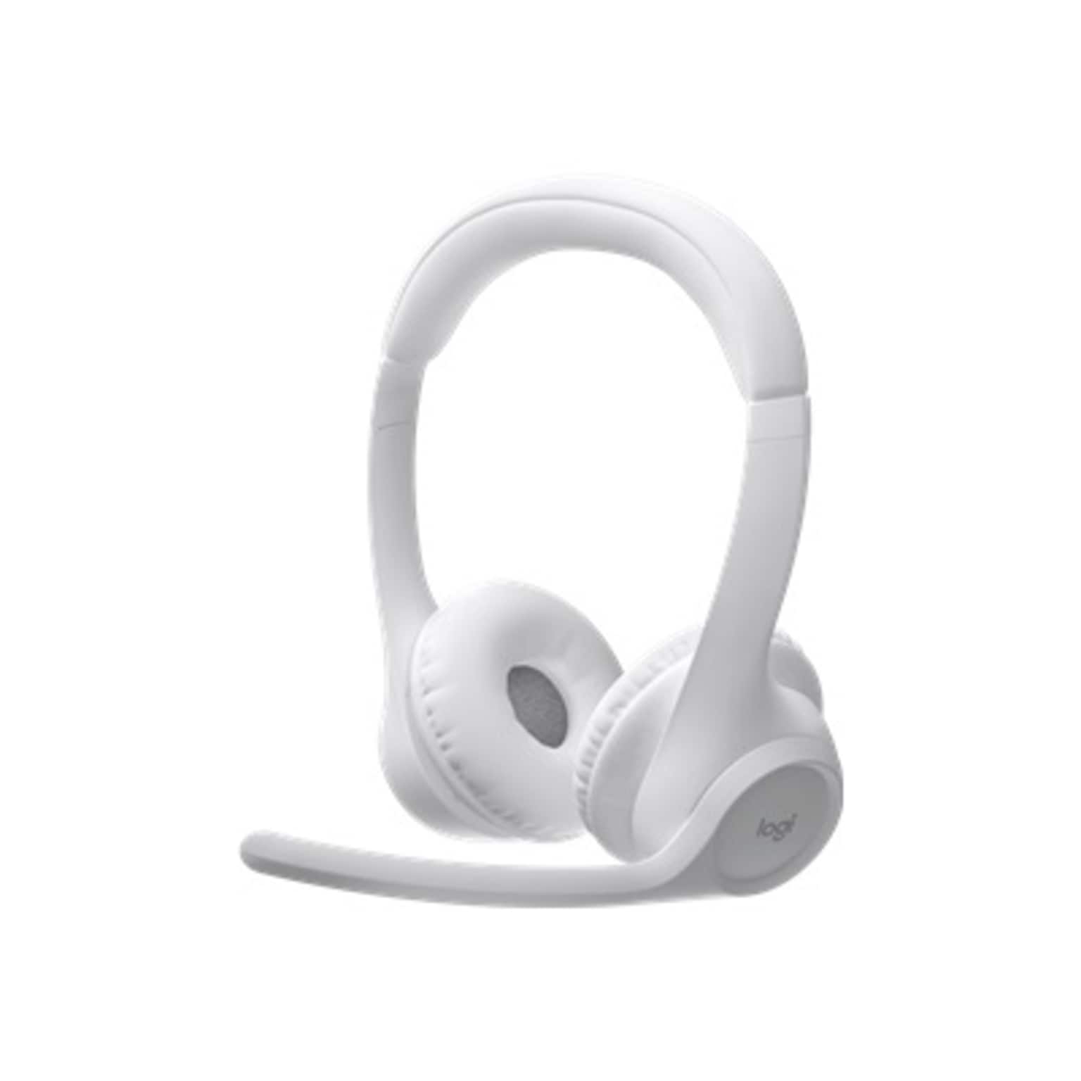 Logitech Zone 300 Wireless Noise Canceling Over-Ear, Bluetooth, White (981-001416)