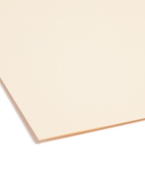 Smead SuperTab® Heavy Duty Manila Fastener Folder, Reinforced 1/3-Cut Tab, Guide Height, Letter Size, 50 per Box (14545)