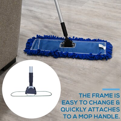 BISON LIFE 24" Dust Mop Frame, Silver, 12/Pack (BPES-MDMF-24-12)