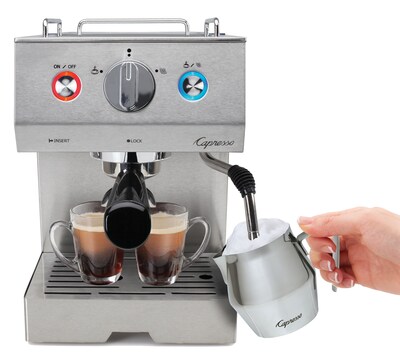 Capresso 2-Cups Pump/Automatic Espresso Machine, Silver (126.05)