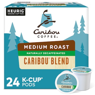 Caribou Coffee Caribou Blend Decaf Coffee, Medium Roast, 0.41 oz. Keurig® K-Cup® Pods, 24/Box (6995)