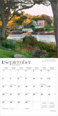 2026 BrownTrout The Bay State Massachusetts Places 12" x 12" Monthly Wall Calendar (9798330705849)
