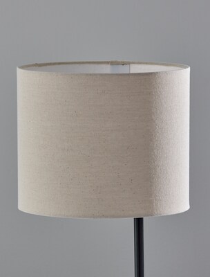 Adesso Wyatt Supercharger Incandescent Desk Lamp, 22"H, Black/Beige (2610-01)