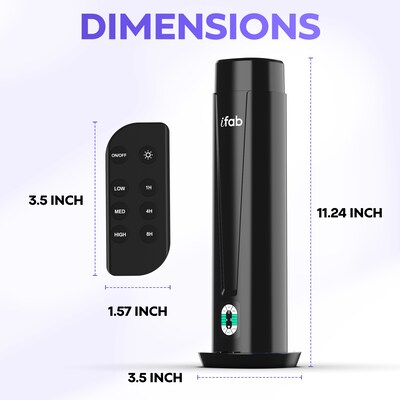 iFab 86L Nebulizing Aromatherapy Essential Oil Diffuser, 4 oz. (ISM86LBK)