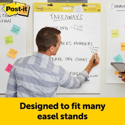 Post-it Super Sticky Wall Easel Pad, 25" x 30", 20 Sheets/Pad, 3 Pads/Pack (559 VAD20 3PK)
