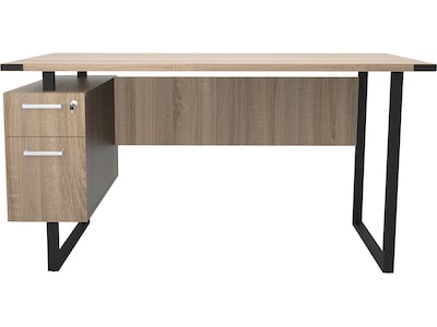 Safco Mirella SOHO 62W Desk with Built-In Pedestal, Sand Dune (5513SDD)