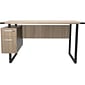Safco Mirella SOHO 62"W Desk with Built-In Pedestal, Sand Dune (5513SDD)