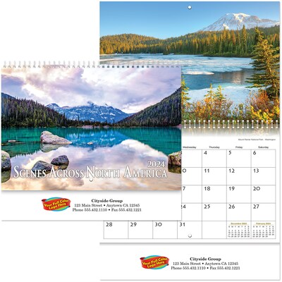 Custom Scenes Across America Wall Calendar Spiral