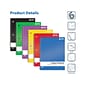 Better Office 3-Subject Notebooks, 8" x 10.5", Wide Ruled, 120 Sheets, 6/Pack (25636-6PK)