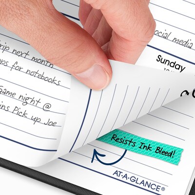 2027 AT-A-GLANCE DayMinder 3.5" x 6" Weekly Planner, Plastic Cover, Black (SK48-00-27)