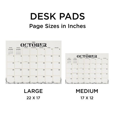 2025-2026 TF Publishing Floral 22" x 17" Academic Monthly Desk Pad Calendar, Multicolored (AY26-8202)