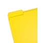 Smead File Folder, 1/3-Cut Tab, Letter Size, Yellow, 100/Box (12943)