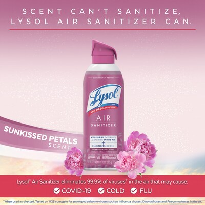 Lysol Air Sanitizer Spray, Sunkissed Petals Scent, 10 oz. (19200-56148)