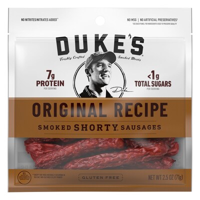 Dukes Original Smoked Shorty Sausages, 2.75 oz., 7 Bags/Carton (GOV02173)