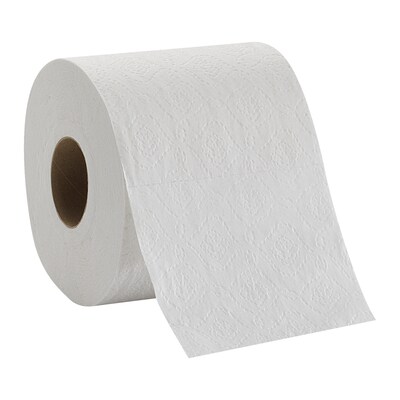 Pacific Blue Basic Standard Toilet Paper, 2-Ply, White, 550 Sheets/Roll, 80 Rolls/Carton (19880/01)