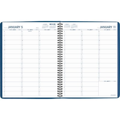 2026 AT-A-GLANCE 8.25 x 11 Weekly Appointment Book, Faux Leather Cover, Blue (70-940-20-26)