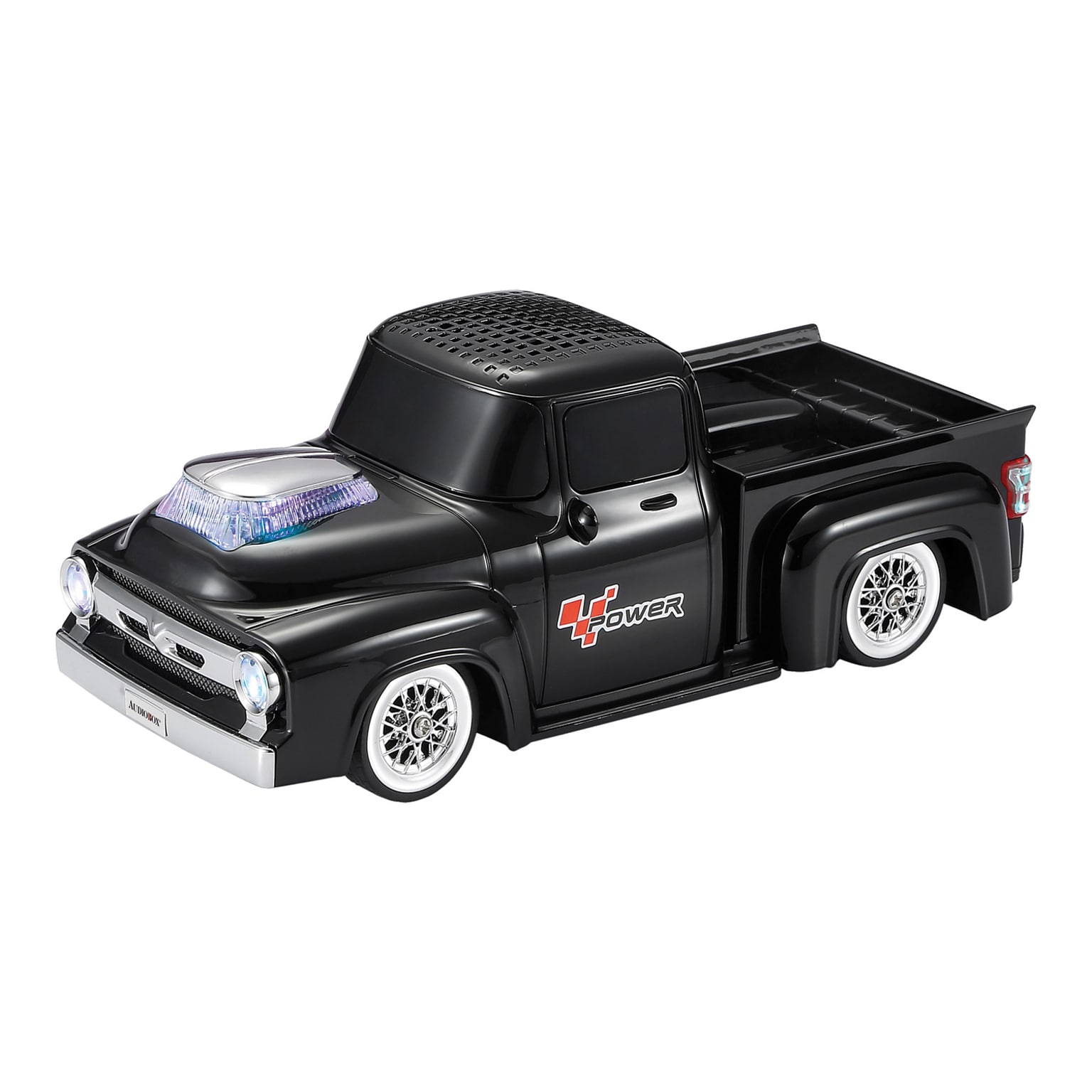 Audiobox SoundRides Retro Ride Wireless Bluetooth Low-Rider Truck Speaker with WaveSync & Lights, Black (TRK-5600BTBLK)