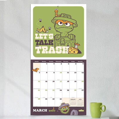 2027 TF Publishing Sesame Street 12" x 12" Monthly Wall Calendar, Multicolored (27-1124)