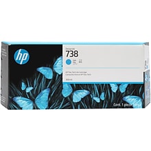 HP 738 Cyan Standard Yield Ink Cartridge (676M6A)