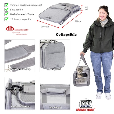 Dbest Smart Cart Pet Carrier, Grey (01-966)
