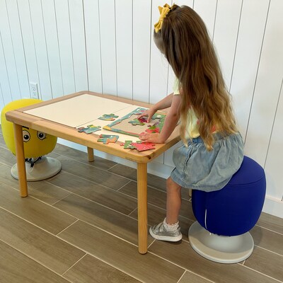 Kore Design Kids Adjustable Pivot Stool Tall (16.5" to 21") Blue (KD-KDAP2524WH)