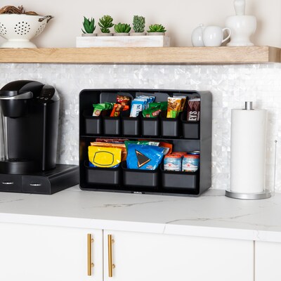 Mind Reader Plastic Organizers, Black (SNACKSHELF-BLK)