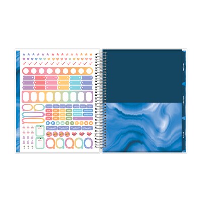 2027 Blue Sky Livewell 7" x 9" Calendar Year Weekly & Monthly Planner, Plastic Cover, Navy (161836)