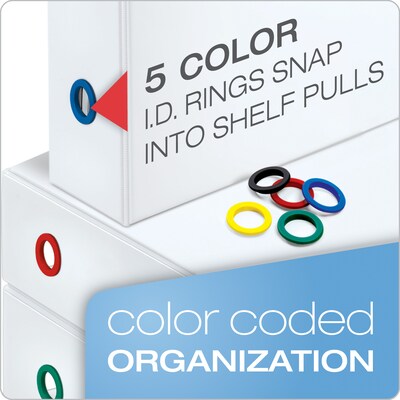 Cardinal FreeStand EasyOpen 5" 3-Ring View Binders, D-Ring, White (43150)