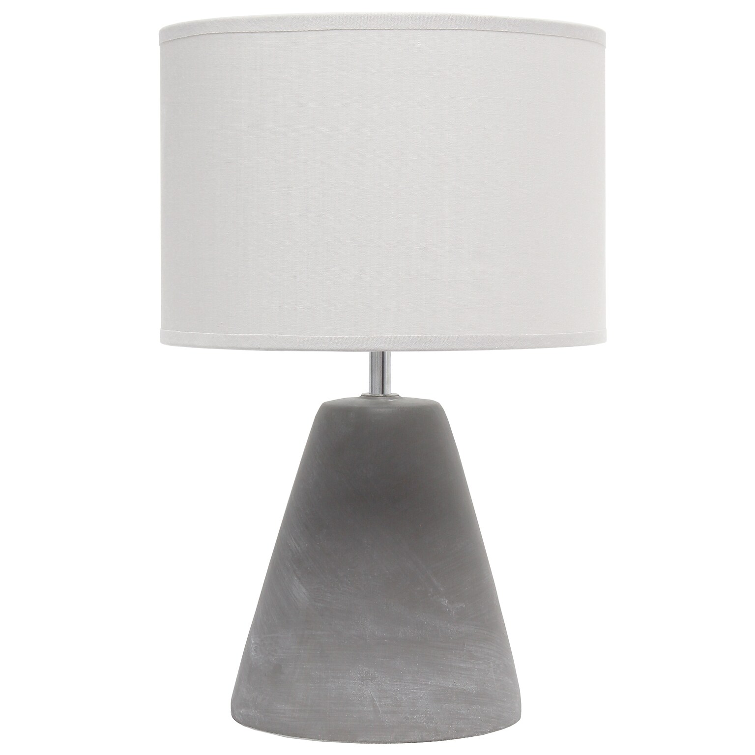 Creekwood Home Tapered Concrete 14.37 LED Table Lamp, Gray (CWT-1010-GY)