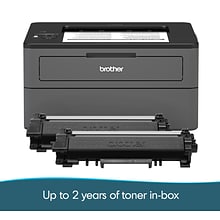 Brother HL-L2370DW XL Bundle Wireless Black & White Laser Printer (HLL2370DWXL), Refresh Subscriptio