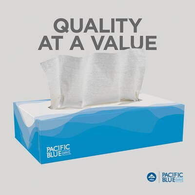 Pacific Blue Select Facial Tissue, 2-ply, 100 Tissues/Box, 30 Boxes/Carton (48100)
