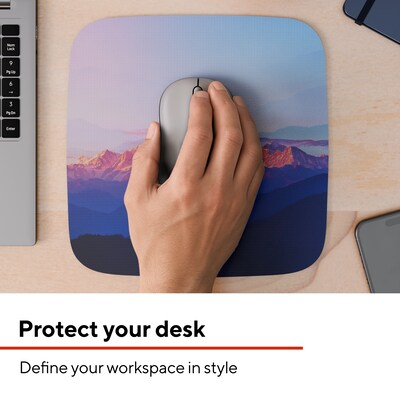 Staples TECH Non-Skid Mouse Pad, MOUNTAIN SUNRISE (ST63282)