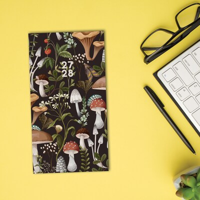 2026-2028 Willow Creek Mushrooms 3.5" x 6.5" Monthly Pocket/Wallet Calendar, Assorted Colors (66768)