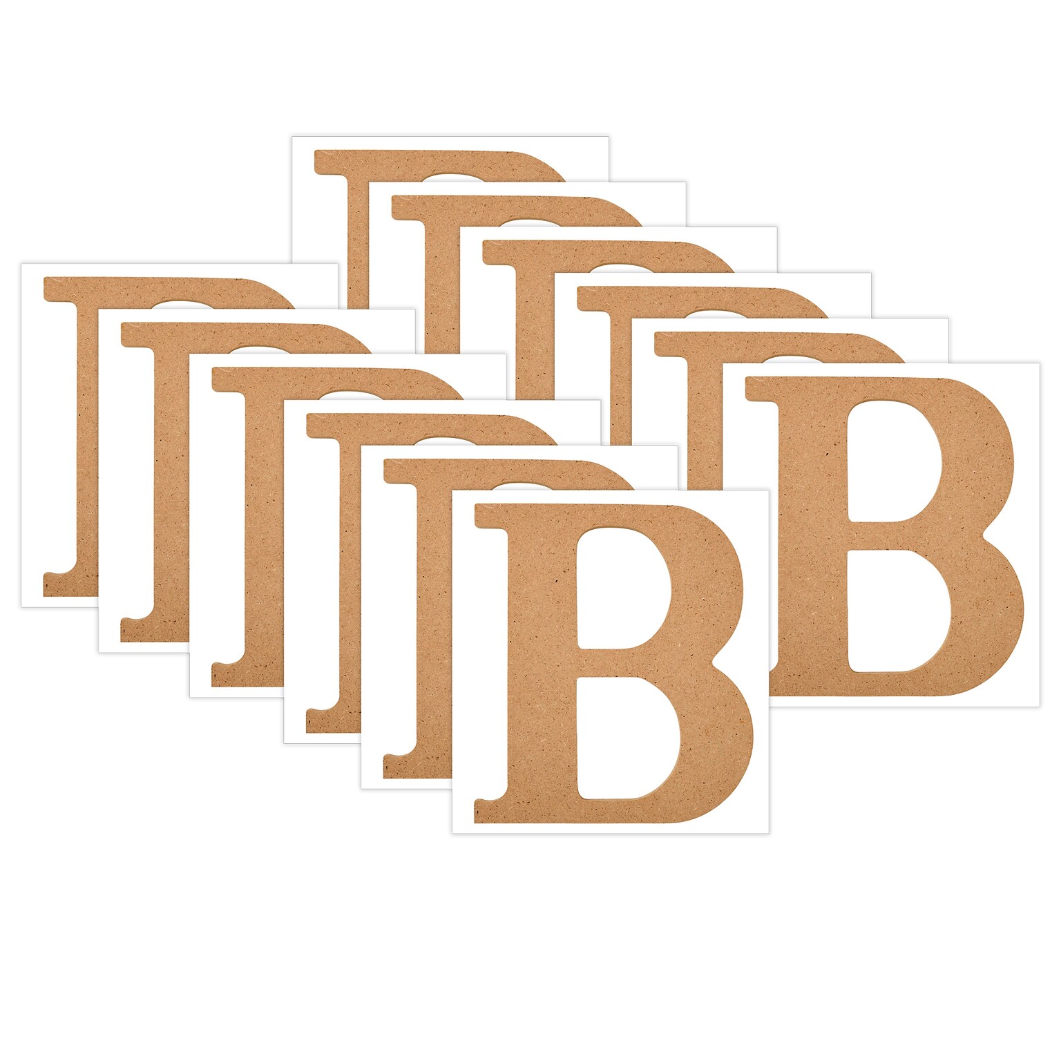 Plaid MDF Letters, 5, Brown Oxide, 12/Pack (PDE63555-12)