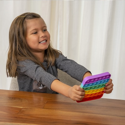 The Fidget Game Rainbow Pop It Mats, Multicolored (FDGRNBWMATS)