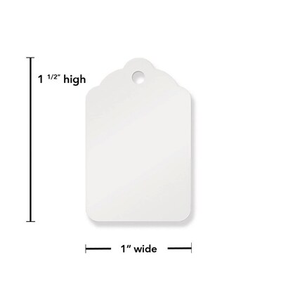 Nahanco 1" x 1 1/2" Unstrung All Purpose Merchandise Tag, White, 1000/Pack (4NS)