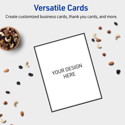 Avery Double Black Border Matte Blank Card, White, 20/Pack (S00-DM5)