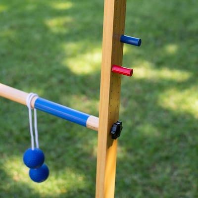 YardGames Wooden Double Ladder Toss Set Yard Game, Assorted Colors (LADDER-07)