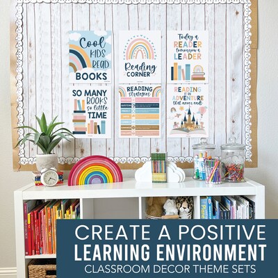 Hadley Designs 11" x 14" Boho Reading Posters For Classroom Library Decor, 6/Set (HDDX004A2EQN7)
